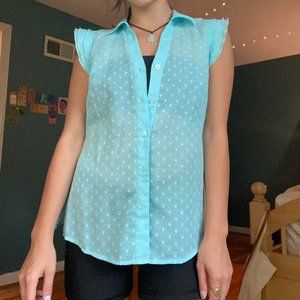 Baby Blue Eyelet Blouse